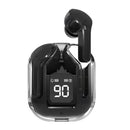 Bluetooth-Compatible Noise Canceling Translucent Earphones with Digital Display Charging Case Small Ear Buds for Sports Working