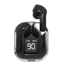 Bluetooth-Compatible Noise Canceling Translucent Earphones with Digital Display Charging Case Small Ear Buds for Sports Working