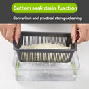 Vegetable Cutter Multifunctional Kitchen Tool, 5-in-1 Food Chopper for Tomato Carrot Cheese Onion, Handheld Slicer Dicer Grater