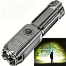 Powerful LED Flashlight Rechargeable USB Waterproof Zoom Fishing Hunting Camping 100,00 Lumen Tactical Flashlight LED Torch