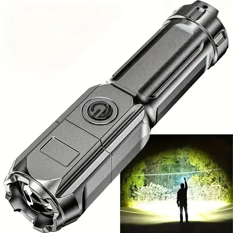 Powerful LED Flashlight Rechargeable USB Waterproof Zoom Fishing Hunting Camping 100,00 Lumen Tactical Flashlight LED Torch