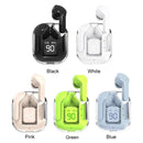 Bluetooth-Compatible Noise Canceling Translucent Earphones with Digital Display Charging Case Small Ear Buds for Sports Working