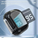 Bluetooth-Compatible Noise Canceling Translucent Earphones with Digital Display Charging Case Small Ear Buds for Sports Working