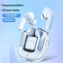 Bluetooth-Compatible Noise Canceling Translucent Earphones with Digital Display Charging Case Small Ear Buds for Sports Working