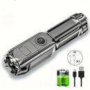 Powerful LED Flashlight Rechargeable USB Waterproof Zoom Fishing Hunting Camping 100,00 Lumen Tactical Flashlight LED Torch